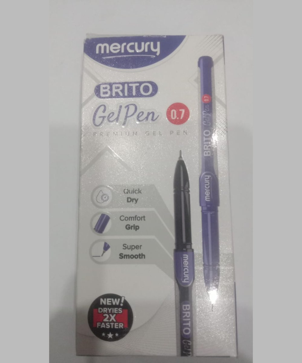 am 18 Gel Pen 0.7 Color Blue and Black 12 Pcs Box - Image 1